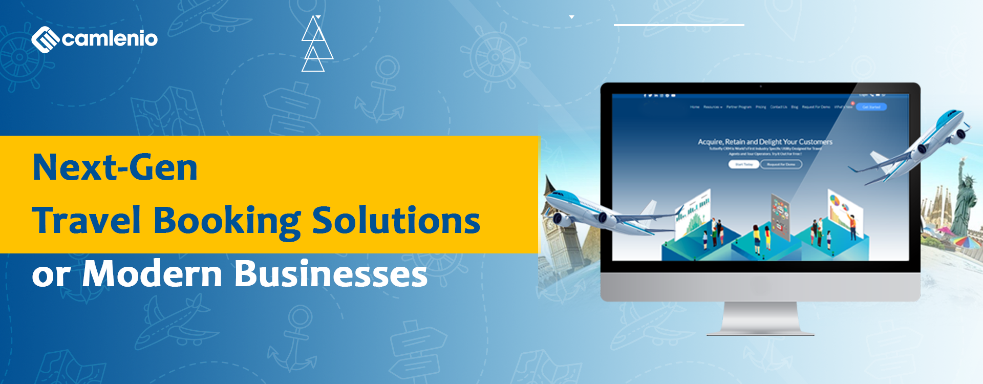  Camlenio, advertising its Next-Gen Travel Booking Solutions for Modern Businesses.